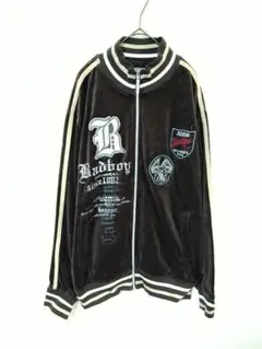 90年代　希少　バッドボーイ　ベロアトラックジャケット　メンズL　ブラウン系のサムネイル