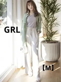【美品】GRL♡グレイル 縄紐ベルト付リネン混ワイドパンツ Mサイズのサムネイル