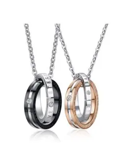 タイムセール！カップル　お揃い　ペア　リング　ネックレス　芸能人　高品質　お揃い