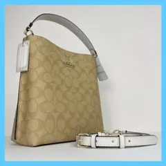 【COACH】 タグ有り モリー バケット バッグ 22 シグネチャー カーキ