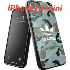 アディダス iPhone12 ｍini用TPUケース エメラルドxブルーオキシドのサムネイル