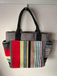 FEILER　フェイラー　マルチカラーストライプハンドバッグ　ミニトート