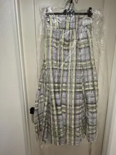 MERCURYDUO カラーチェックボリュームフレアスカート S