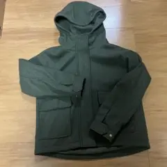 GU アウター フード オリーブカーキ フード付きジップコート