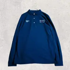 【美品】BEAMS GOLF ビームスゴルフ 長袖ポロシャツ ネイビー M