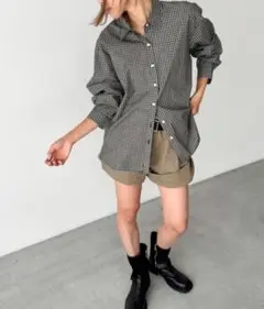 【最終値下げ】El mar　チェックレギュラーシャツ