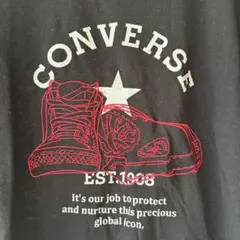 【新品タグ付き】CONVERS Tシャツ M 黒系のサムネイル