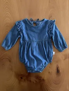 デニム ロンパース