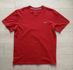 Nike ナイキ 赤 シンプルTシャツ ロゴ入り Lサイズ