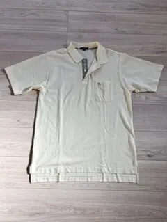 日本製　バーバリーロンドン　ポロシャツ　イエロー系　ノバチェック　XL