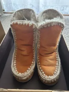 姫*様 今月末まで出品♪mou ムートンブーツ オレンジ色