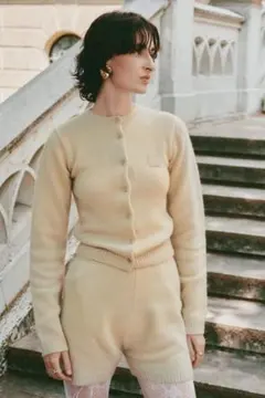 2025AW WOOL KNIT LOGO CARDIGN eaphi