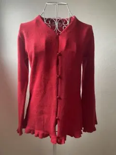 【期間限定値下げ中】 ニットカーディガン　赤　M