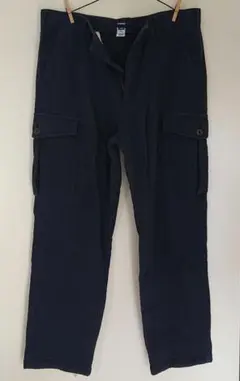 ラルフローレン　シルクリネン　ギミックカーゴパンツ　38×32 ネイビー 名作】90s〜00s ポロ ラルフローレン シルク・リネン カーゴパンツ
