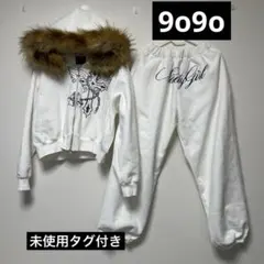 新品未使用タグ付き9090ファージップパーカー ラメスウェットパンツセットアップ