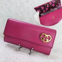 美品 グッチ ハートプリント コンチネンタル長財布 箱付 - メルカリ