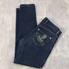 Z107【オーブ刺繍】Vivienne Westwood スキニーデニムパンツ
