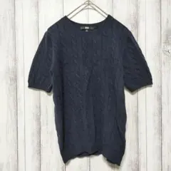 UNIQLO ユニクロ (M)　ケーブル クルーネックセーター