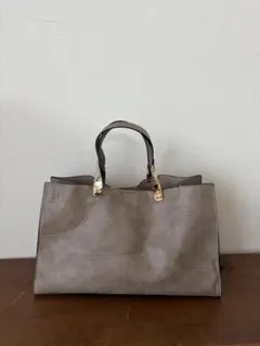 ZARA トートバッグ グレージュ 大容量