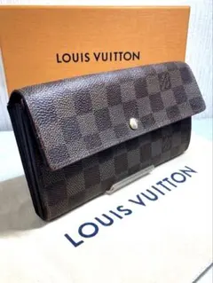 ルイヴィトン ダミエ エベヌ ポルトフォイユ サラ 二つ折り長財布 ブラウン系
