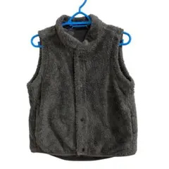 UNIQLO フリース ベスト ボア キッズ リバーシブル グレー used
