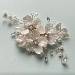 ウェディング　ヘアアクセサリー　フラワー　ピン