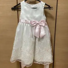 La princess ホワイト サテン 刺繍ドレス 100cm