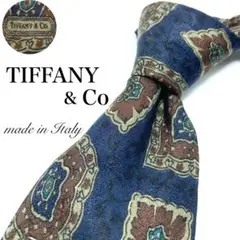 【極美品】TIFFANY&Co ネクタイ 新品同様 超希少 青 艶 イタリア