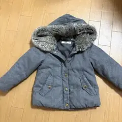 MPS グレー ファー付きコート 110cm