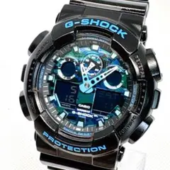 レアカラー☆完動☆美品】G-SHOCK アナデジGA-110NM グリーンラメ 