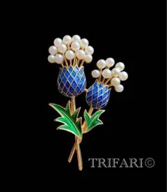 TRIFARI トリファリ ブローチ アザミ 帯留 ビンテージジュエリー