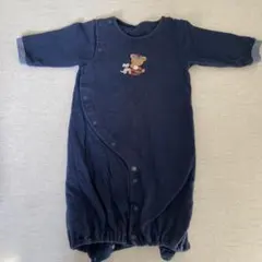 ファミリア　紺　ネイビー　ロンパース　2ウェイオール