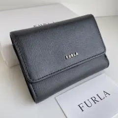 フルラ FURLA 折り財布 バビロン S レザー ブラック ほぼ新品
