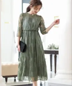 niana 総レースワンピースドレス