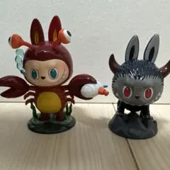 月末セール】1989年 バイキンマン ドキンちゃん ソフビ人形セット 