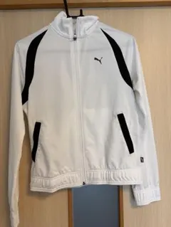 【未使用】PUMA ホワイト ジップアップジャケットSサイズ(160cm)