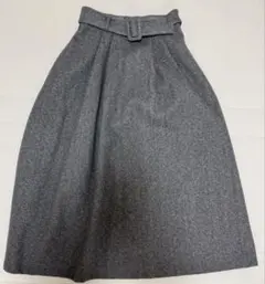 ZARAグレー フレアスカート ベルト付き