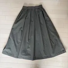 無印良品 スカート／ロング丈／カーキ／Lサイズ