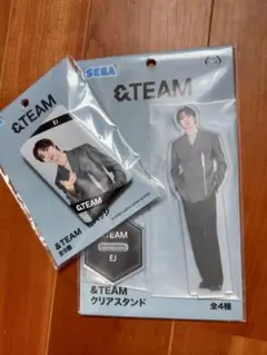＆TEAM 缶バッジ アクスタ【EJ】 &TEAM エンティーム クリアスタンド 7点 缶バッジ1点セット