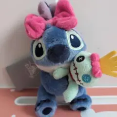 ディズニーストア スティッチ ぬいぐるみ キーチェーン スクランプ キーホルダー