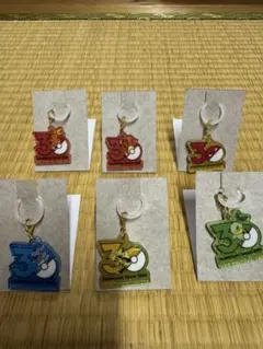 ポケモン 30周年記念 アクリルキーホルダー 6個セット　ヒトカゲ　ゼラオラなど