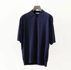 オーラリー　スーパーハイゲージコットンニットショートスリーブポロ