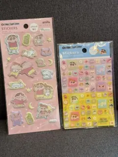 クレヨンしんちゃん　タイルシール　ふわふわシール　2点セット