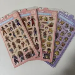 ドラゴンボール ピカチュウ ポケモン ぷっくりシール 立体シール 4枚セット