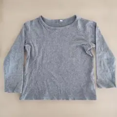 【120サイズ】 グレー 長袖カットソー