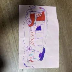 子供手描きイラスト バス