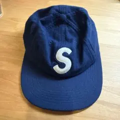 Supreme キャップ ネイビー