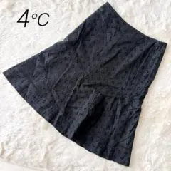 ⭐️4℃ レーススカート 36 コットン 綺麗め サイドファスナー 膝丈 日本製のサムネイル