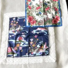 紅型模様ハンカチ　２枚 未使用品