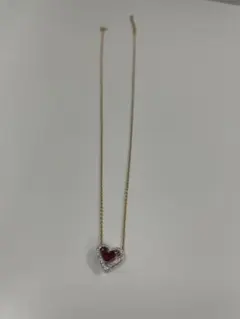 スタージュエリー K18 2way ミステリアスハート ルビー ダイヤネックレス